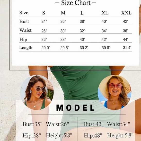 Tummy Control Ruched One Piece Deep V Neck Swimsuit ColorRust Size XXL - Picture 5 of 5
